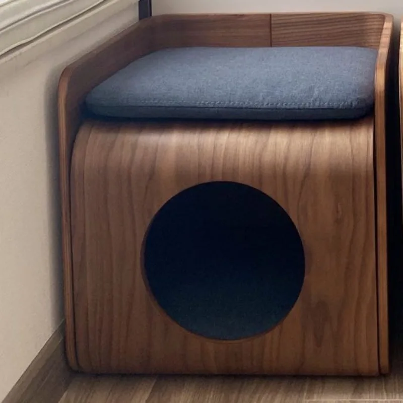 Bedside Multi-functional Pet Nest Simple Coffee Table Solid Wood Four Seasons Disassembled Washed Wooden Pet Cat Dog Kennel Cage