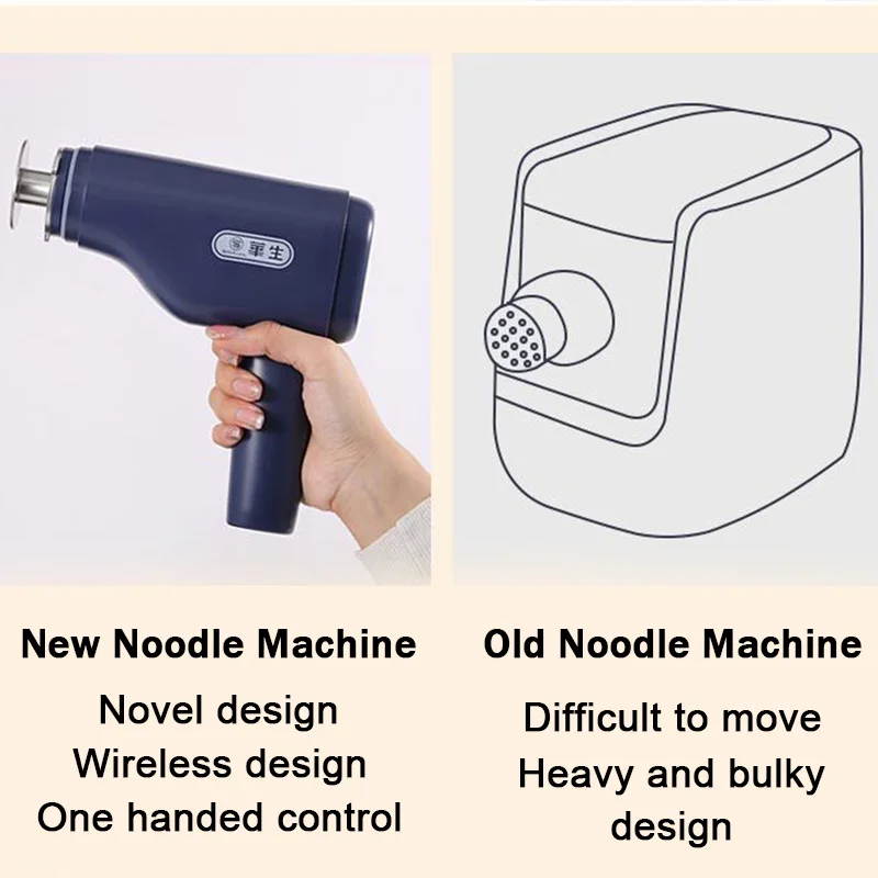 Stainless Steel Noodle Maker Handheld Household Electric Small Wireless  Charging Pressure Noodle Gun Machine And Pasta Maker