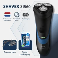 Philips Norelco S1560/81 Shaver 2100 S1560 Rechargeable Wet Electric Shaver, with Pop-up Trimmer