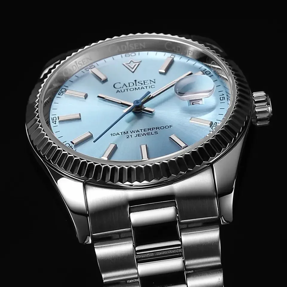 CADISEN New DD40 Men Mechanical Watch Luxury Sapphire Glass AR Coating Automatic Watch 100M Waterproof C3 Luminous Watches