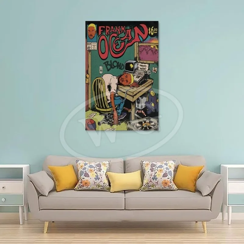 Frank Ocean – Impression Sur Toile Pour Chambre à Coucher, Bureau, Chambre à Coucher, Bureau, Cadeau Sans Cadre, 28 X 43 Cm