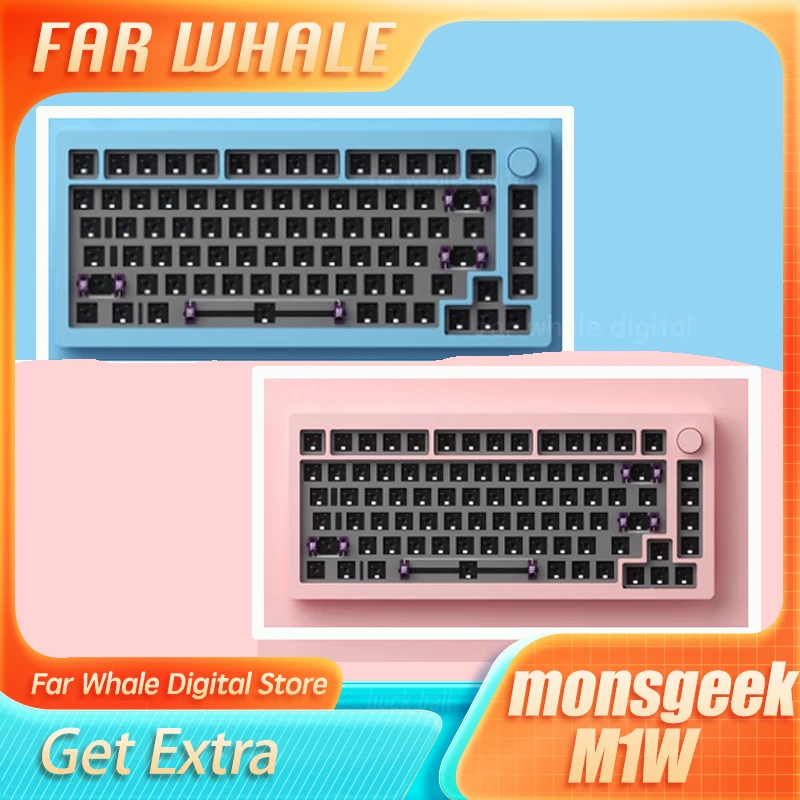 

Комплект клавиатуры Monsgeek M1W, беспроводная клавиатура из алюминиевого сплава, механическая прокладка, индивидуальная Настройка, аксессуары для ПК