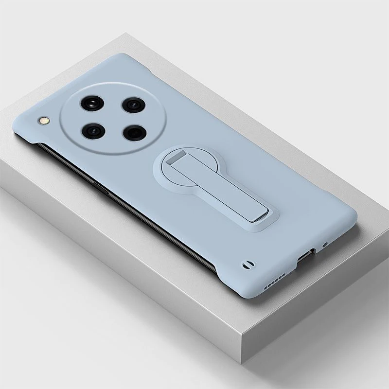 Sleek Frameless Hard PC Phone Case with Stand Functionality