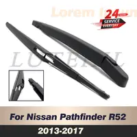 Wiper 12" Rear Wiper Blade & Arm Set Kit For Nissan Pathfinder R52 2013 2014 2015 2016 2017 Windshield Windscreen Rear Window 1