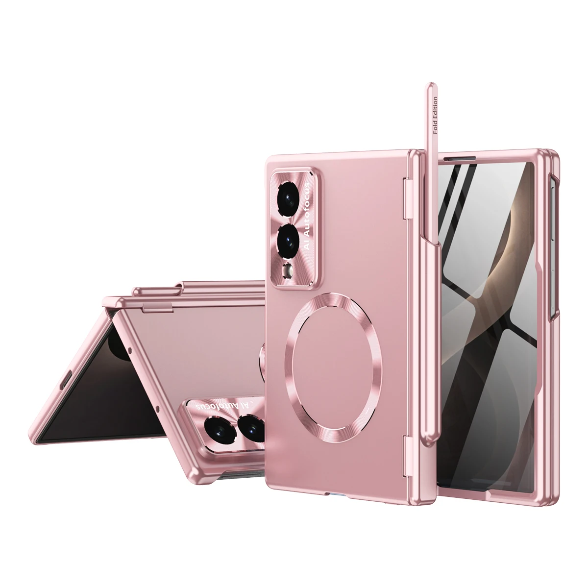 Magnetic Slim Protective Case with Wide Hinge Shield and Shockproof Design