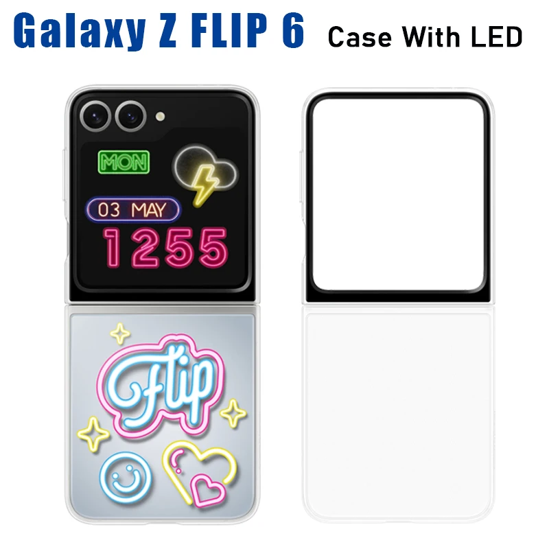 Original For Samsung Galaxy Z Flip6 Flipsuit Case with LED