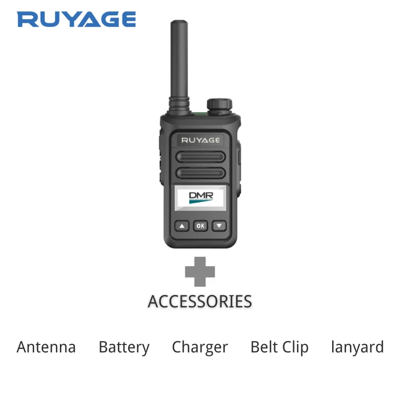 Ruyage DP20 DMR Radios VOX Walkie Talkie Long Range Powerful Radio For Hutting Outdoor Travel Digital Two Way Radios