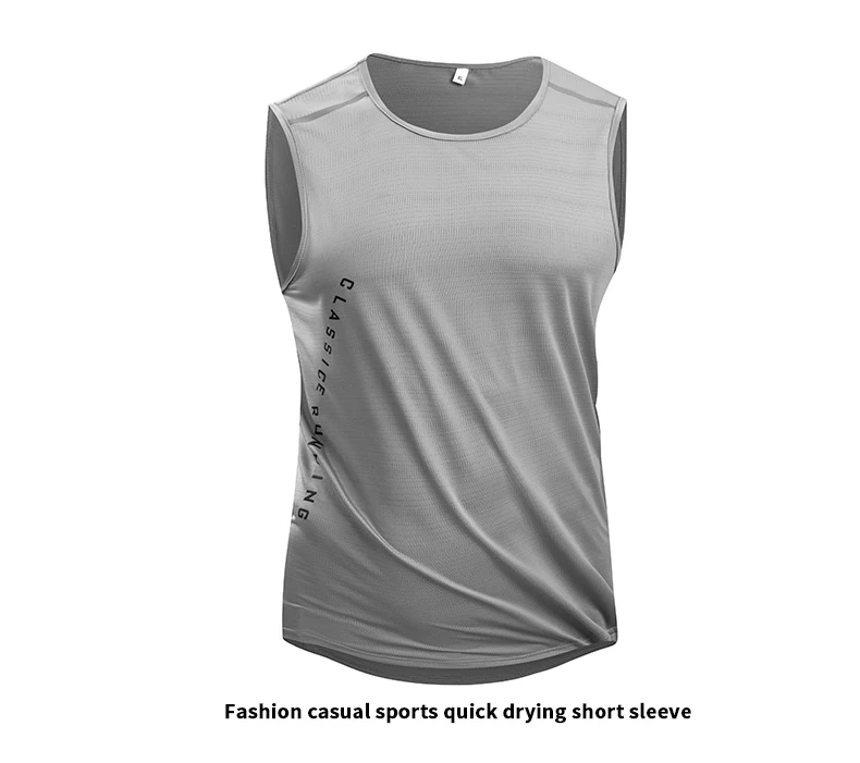 Mens Quick-Dry Running Vest - Breathable Sleeveless Gym Tank Top