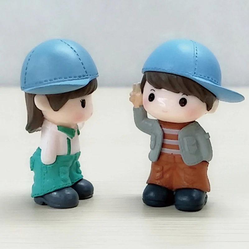 

DIY Mini hat Couples Dolls Fairy Garden Miniatures Decor Dollhouse Action Figures Figurine Micro Landscape
