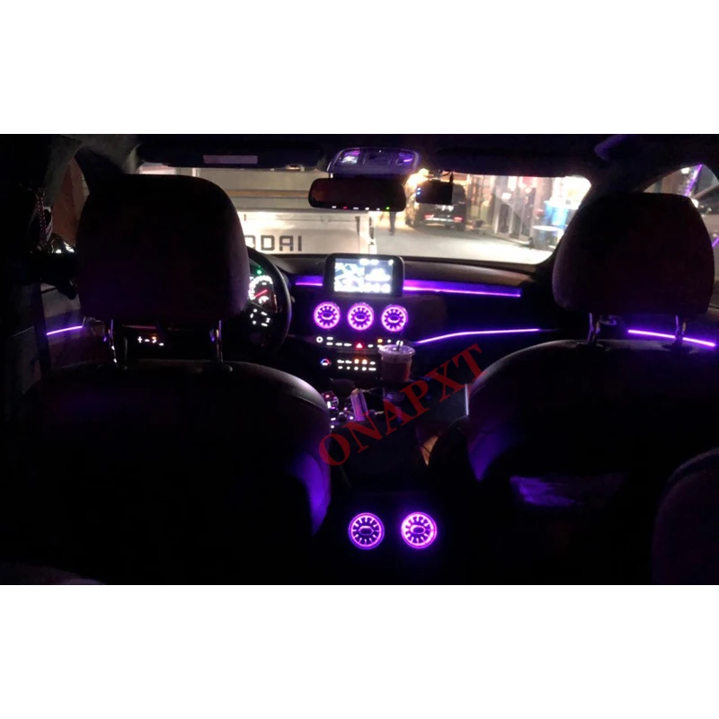 For Kia Stinger W176 LED Dashboard Nozzle Rear Air Vent Ambient Light