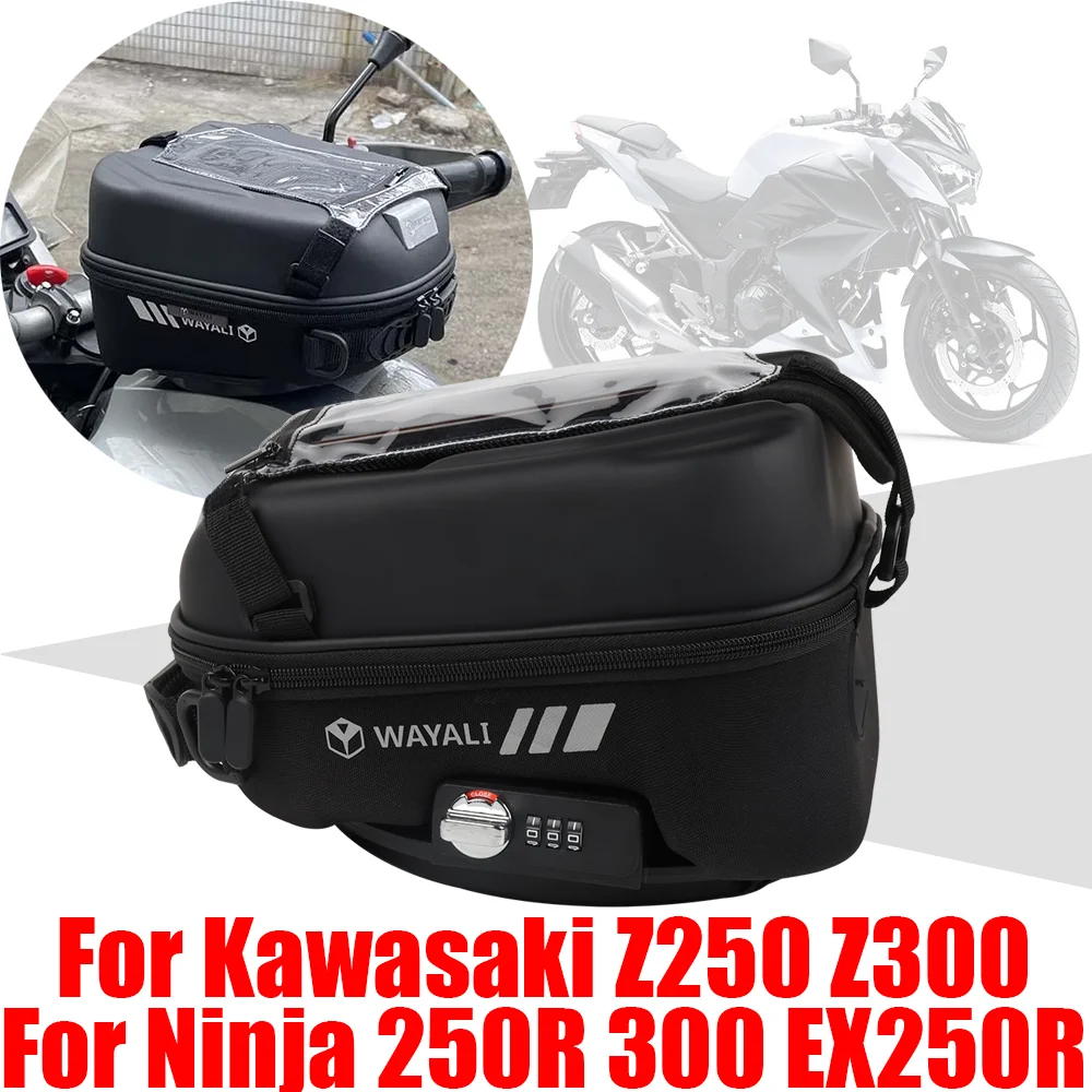 

Сумка на бак для Kawasaki Ninja 250R 300 EX250R Z250 Z300 Z 250, аксессуары для багажа, сумка для хранения, рюкзак, сумки для навигации