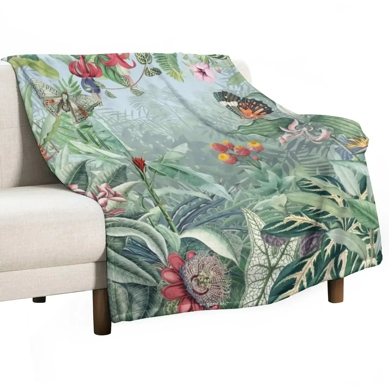 

Tropical Paradise V Throw Blanket Travel Summer Beddings Hairy Blankets