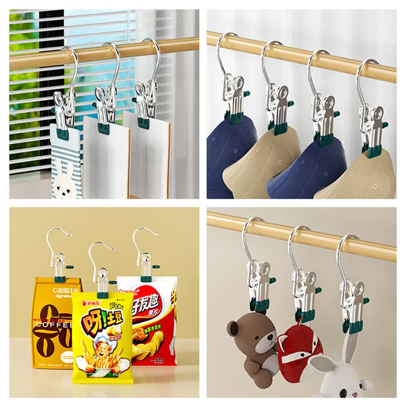 5pcs/lot Metal Clothespins Windproof Clothes Pegs Portable Bra Socks Beach Towel Clips Clothes Drying Racks Hanging Pegs clothes pegs windproof clips