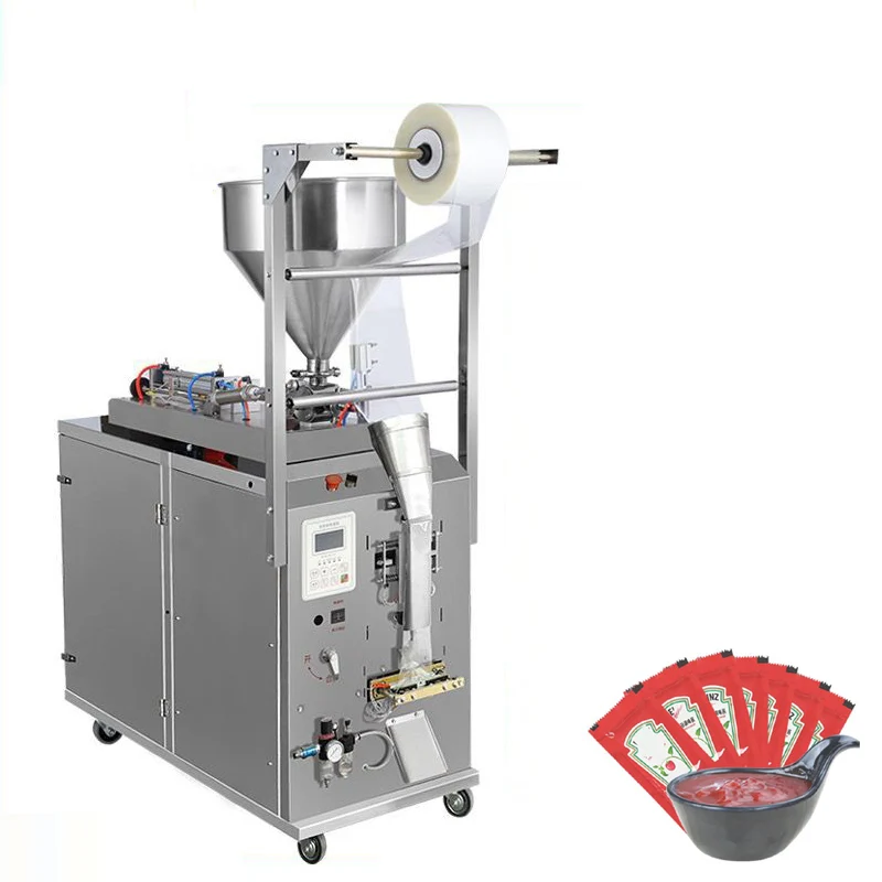 

220V/110V Honey Ketchup Pouch Filling Packing Machine Tomato Paste Sauce Sachet Packing Machine Food Packaging