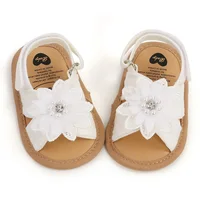 ZJLJAYCHOU Baby Girls Princess Sandals Rhinestone Flower Anti-Ski Soft Sole Walking Shoes Princess Flat Shoes Summer Sandals 3