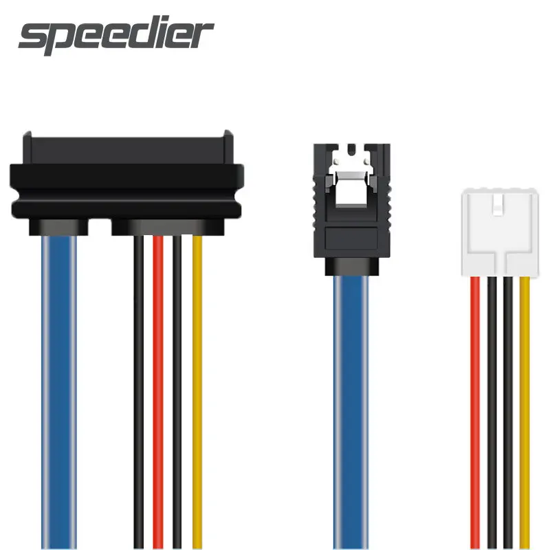 

Кабель SATA 3.0 7 + 15-7 Pin с малым 4-контактным удлинителем 3,0 мм для передачи данных, для промышленного мини-материнской платы, жесткого диска 20 см 30 см