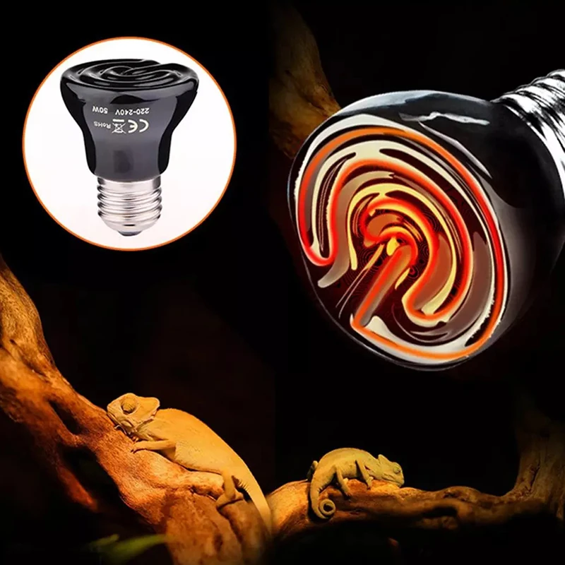 Far-Infrared Pet Heating Lamp Khan Steam Ceramic Heat Lamp Pet Heating Bulb Lizard Tortoise Reptiles Box Warmer 20W/60W/100W reptile heating lamp reptile light bulb reptile lamp bulb heating lamp bulb