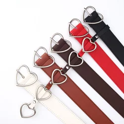 Color Love Needle Buckle Simple Fashion Versatile Heart Hanging Decorative Women's Belt Classic