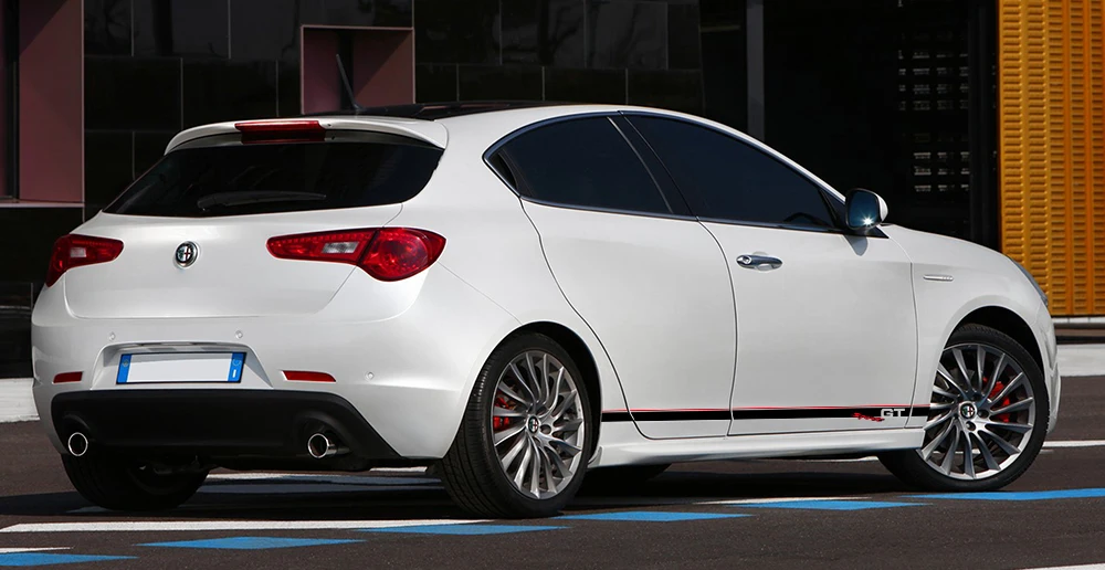 2pcs Autotür Seiten aufkleber Auto Tuning Zubehör für alfa romeo giulietta 940 gt lange Streifen Vinyl Film Dekoration Aufkleber – Detail 4