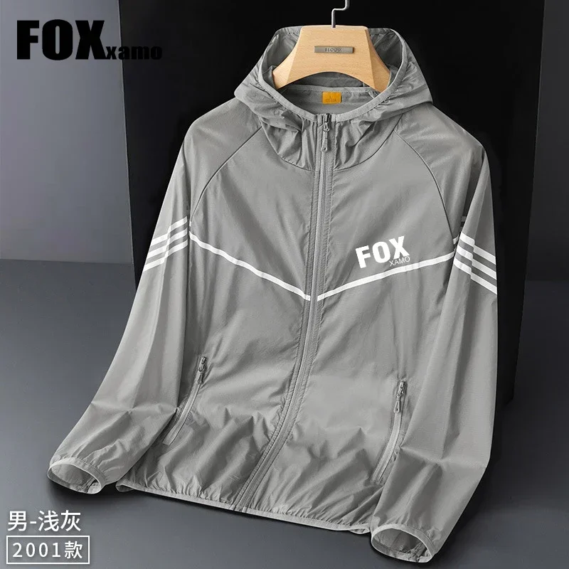 Foxxamo 여성용 사이클링 야외 아이스 실크 자외선 차단 의류, 남성 커플 스킨 의류, 여름 자외선 차단