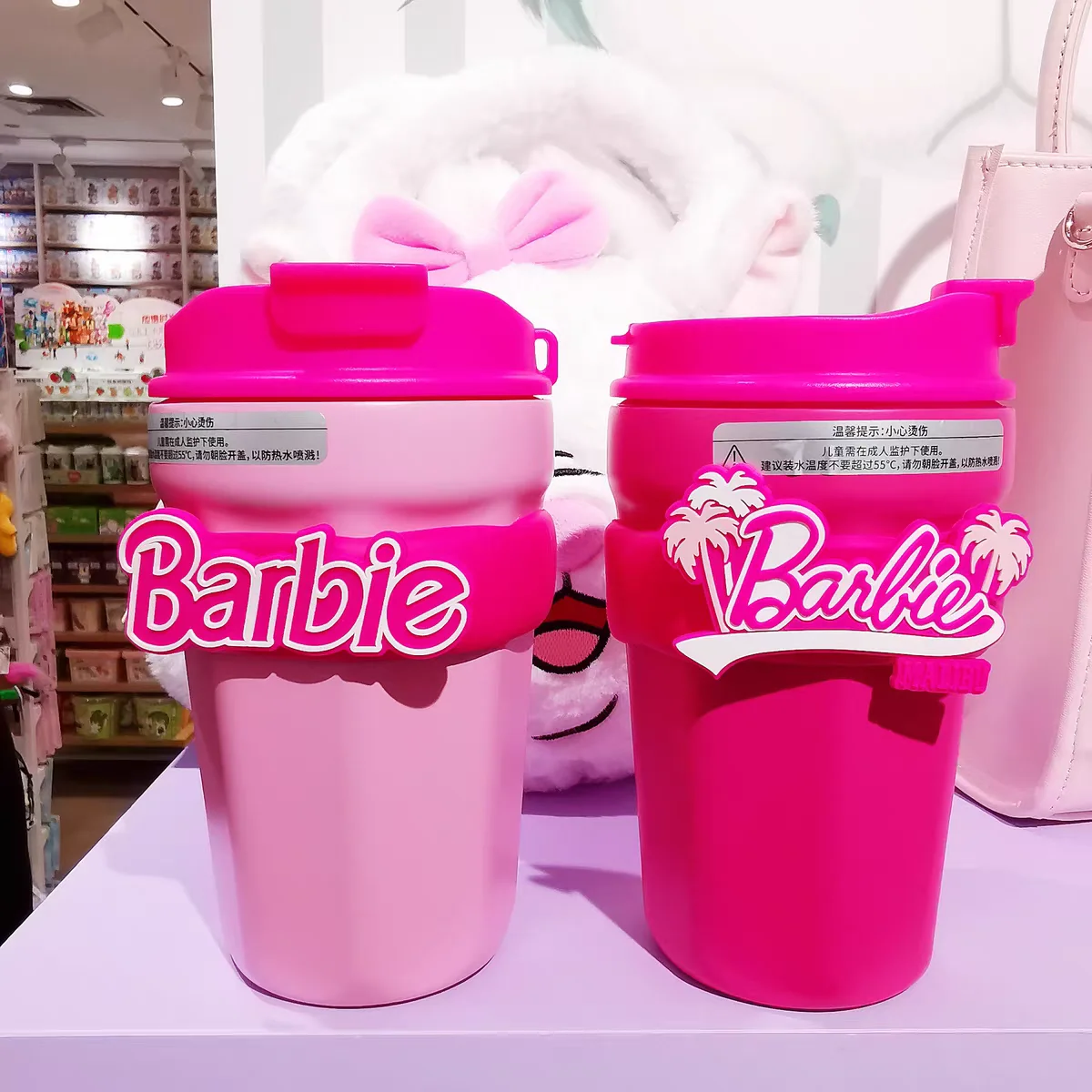 

Miniso, чашка для воды, Барби, капсула, двойная чашка для напитков, кофейная чашка, высокая красивая чашка, нержавеющая сталь, портативная чашка, покрытая, подарок для девушки