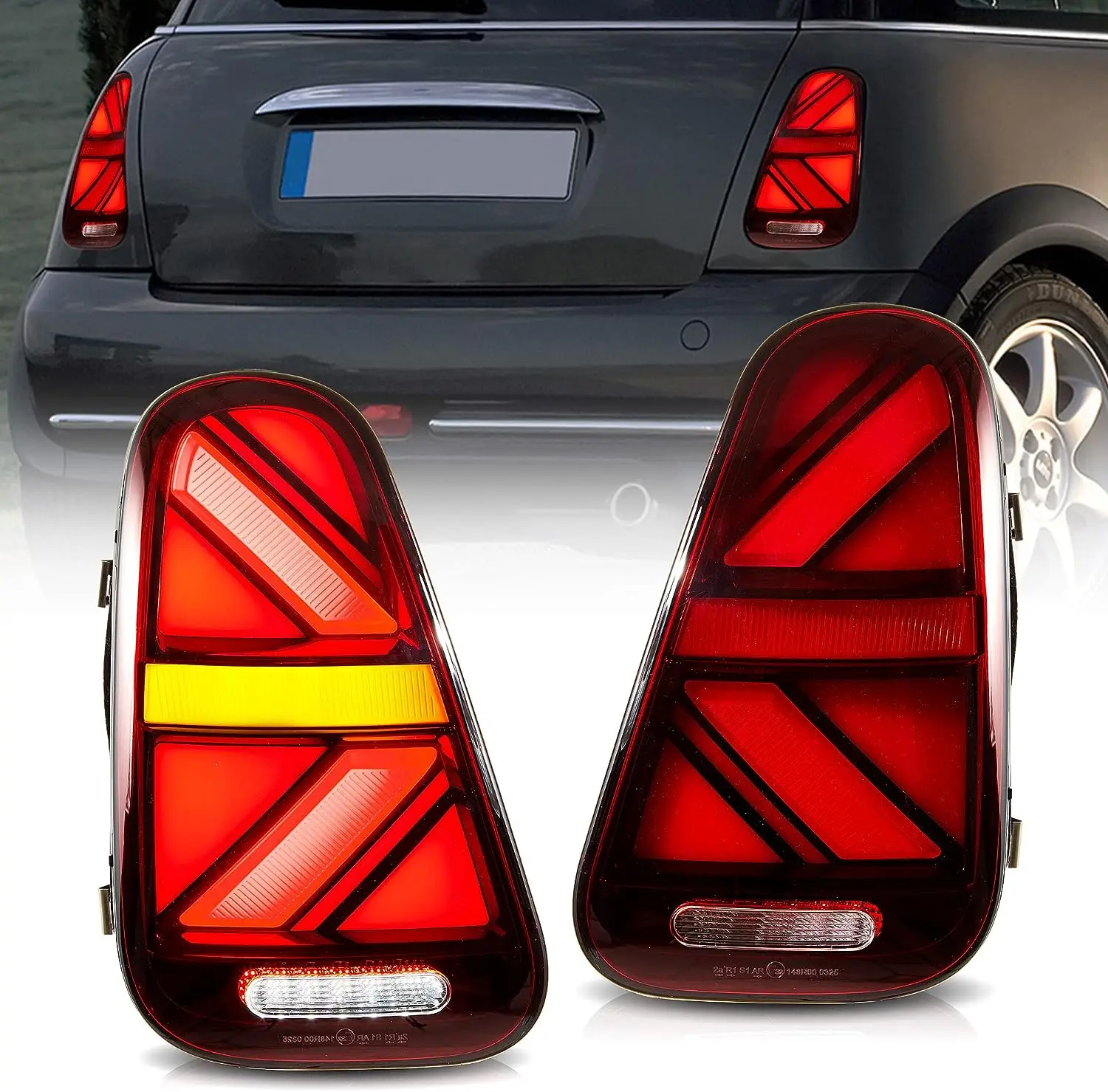 

LED Tail Lights for BMW Mini Cooper R50 R52 R53 2001-2006 Hatchback Convertible Start-up Animation Sequential Turn Signals