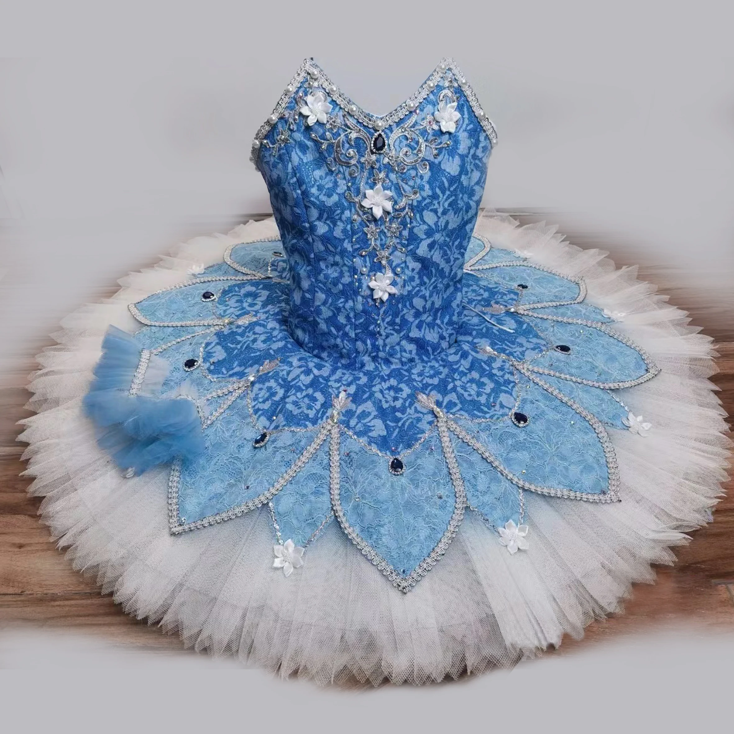 

New Blue Bird Water Fairy Raymond Silver Fairy variation Ballet performance tutu skirt for children and adults