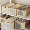 1PC Fabric Window Cotton Linen Storage Box Wardrobe Storage And Arrangement Large Clothing Storage Box Toys Can Be Folded 3