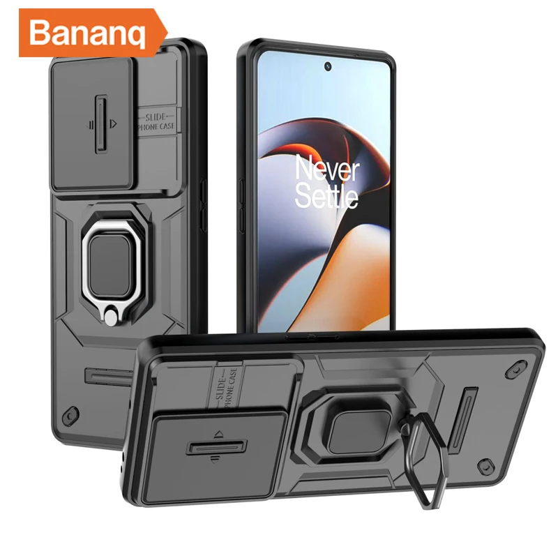 Étui de protection d'objectif d'appareil photo Bananq Slide 11 11R ACE 2 avec anneau magnétique et support pour OnePlus Nord N30 CE3 Lite_voghion.com