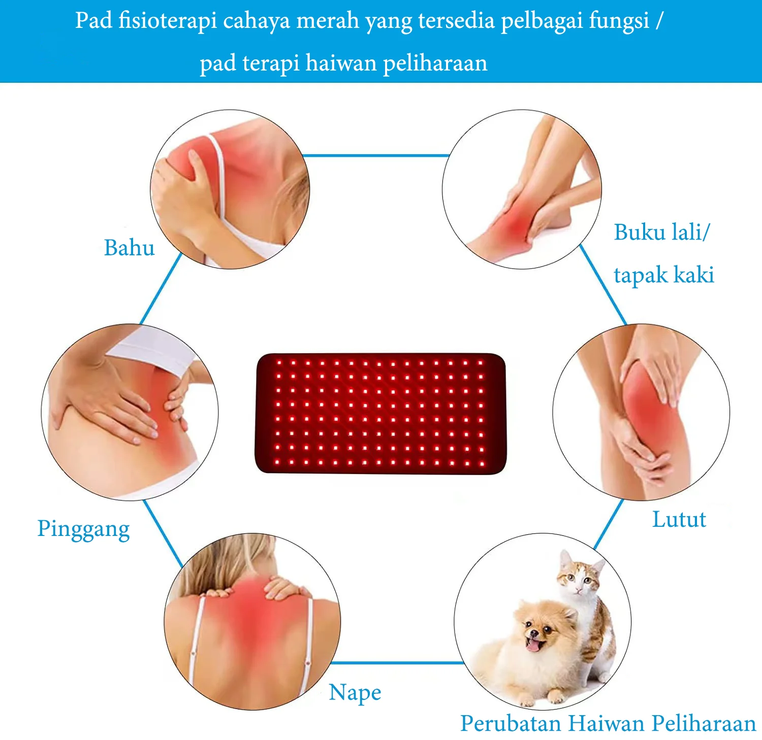

Infrared Light LED Therapy Belt for Pain Relief 660nm Red Light & 850nm Infrared Light for Waist Joints Muscle USB Charging