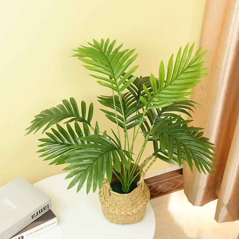 

1pc 68cm Artificial Tropical Plants Green Palm Plant Branch Fake Leaves for Home Garden Office Summer Hawaiia Wedding Decoration