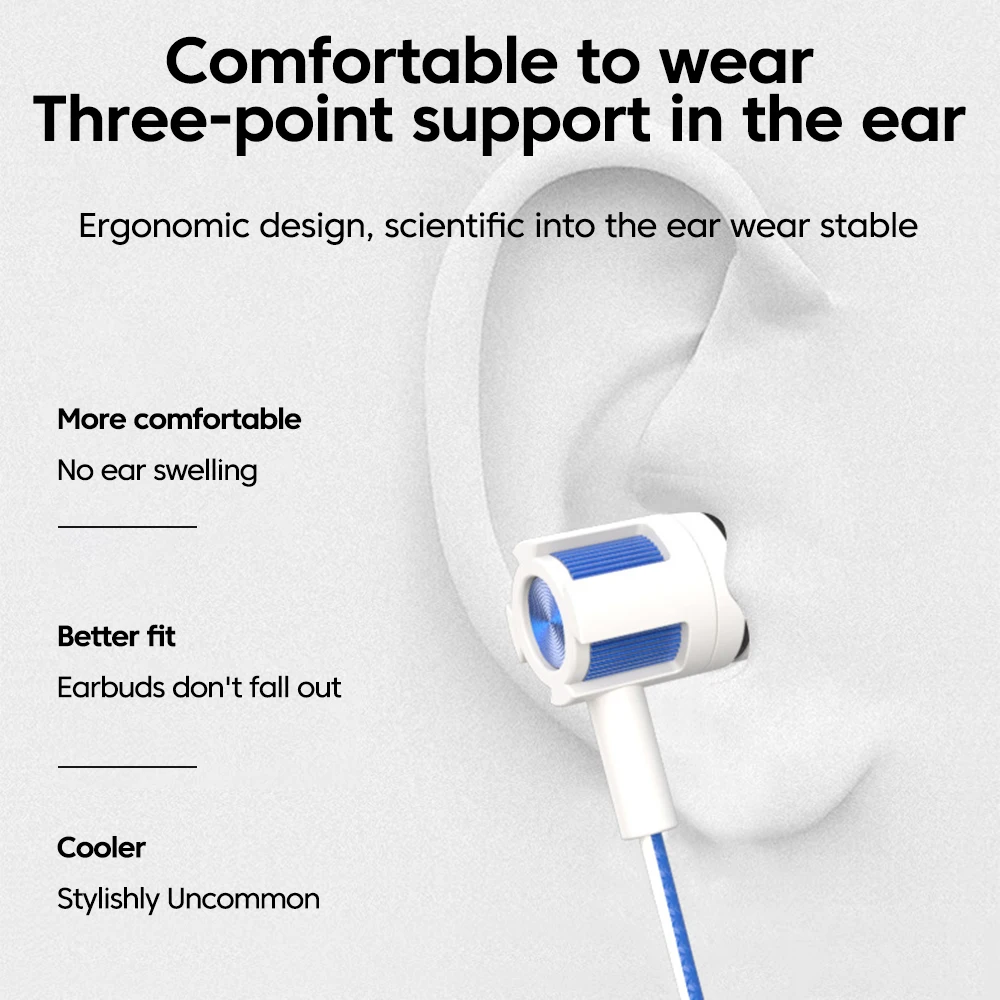 Cuffie cablate da 3,5 mm Over-Ear HiFi con controllo a filo e microfono per cellulari, tablet e laptop - Image 2