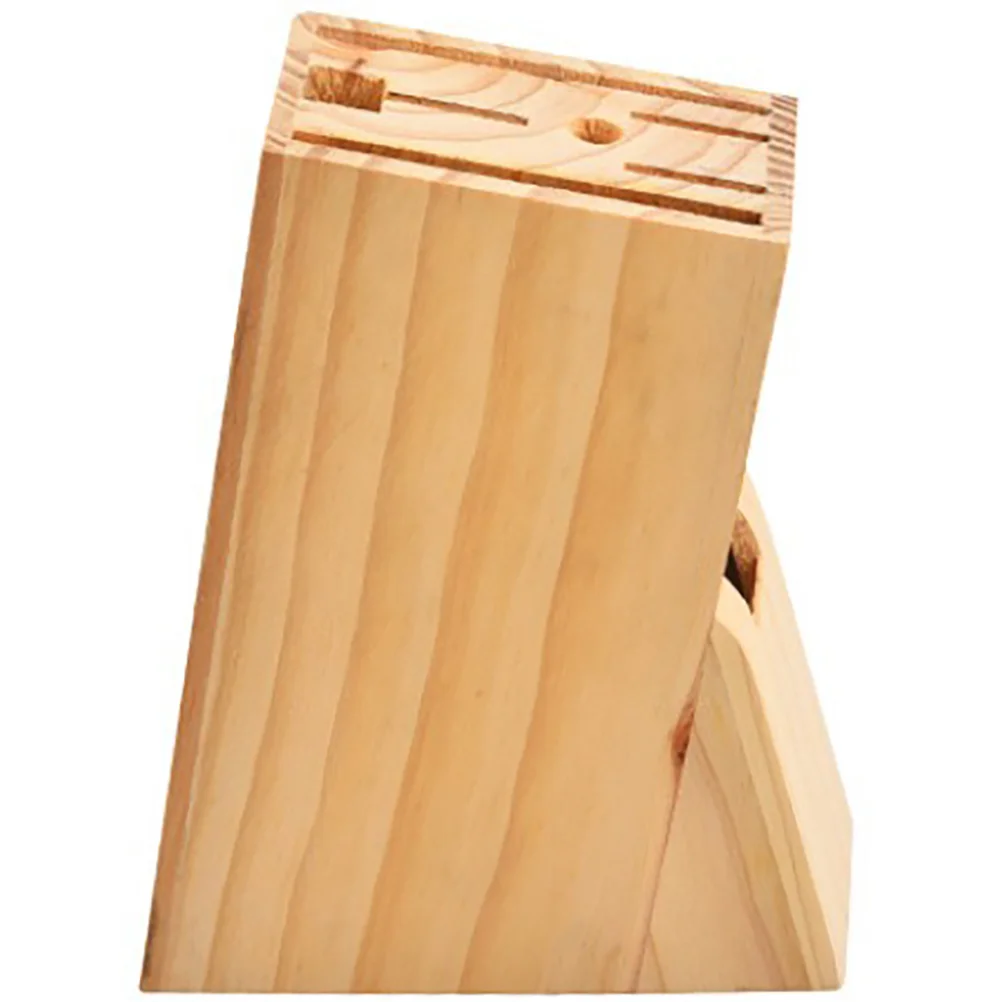 

Universal Knives Block Large Wood Knives Block Without Knives Countertop Butcher Block Knives The Tools Organizer Wide