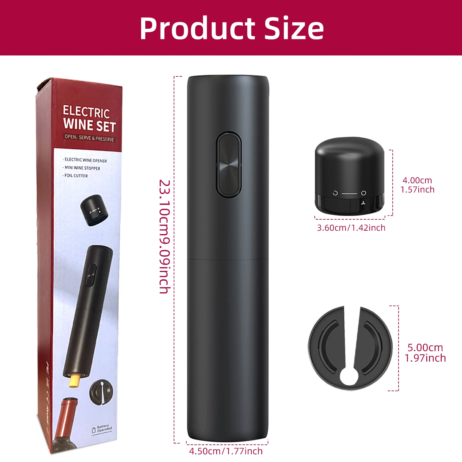 Automatic Electric Wine Bottle Opener - Sleek Corkscrew Kitchen Tool