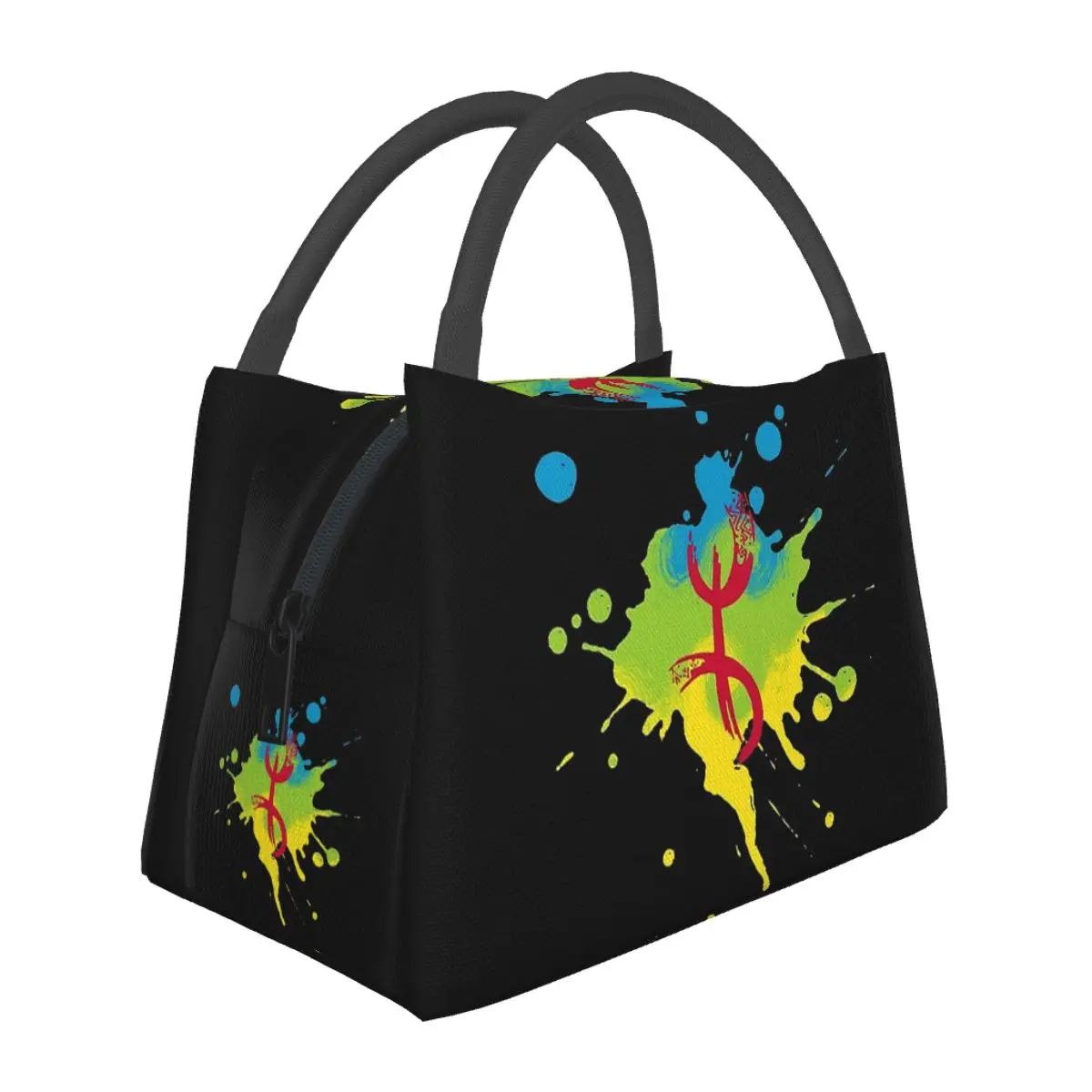 

Amazigh Flag Berber Flag Lunch Bags Insulated Bento Box Portable Lunch Tote Picnic Bags Cooler Thermal Bag for Woman Girl Work
