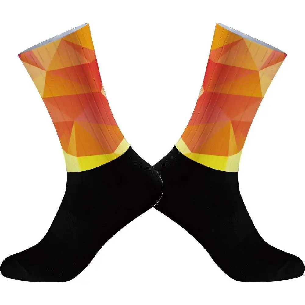 Cycling Sports Aero Socks Silicone Non-slip Pro Bicycle Socks Summer Cool