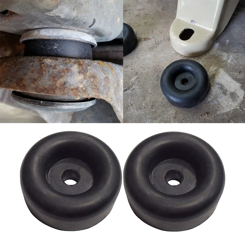 J60F Universal Rubber Bump Stops Trailer Ramp Door Bumper Adapter Frame Rail Protector Slotted