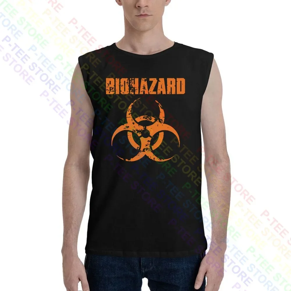 Logo Biohazard Ufficiale Nero Mens New Metal Classic Rock Canotte Gilet Senza Maniche Camicia Per Uomo