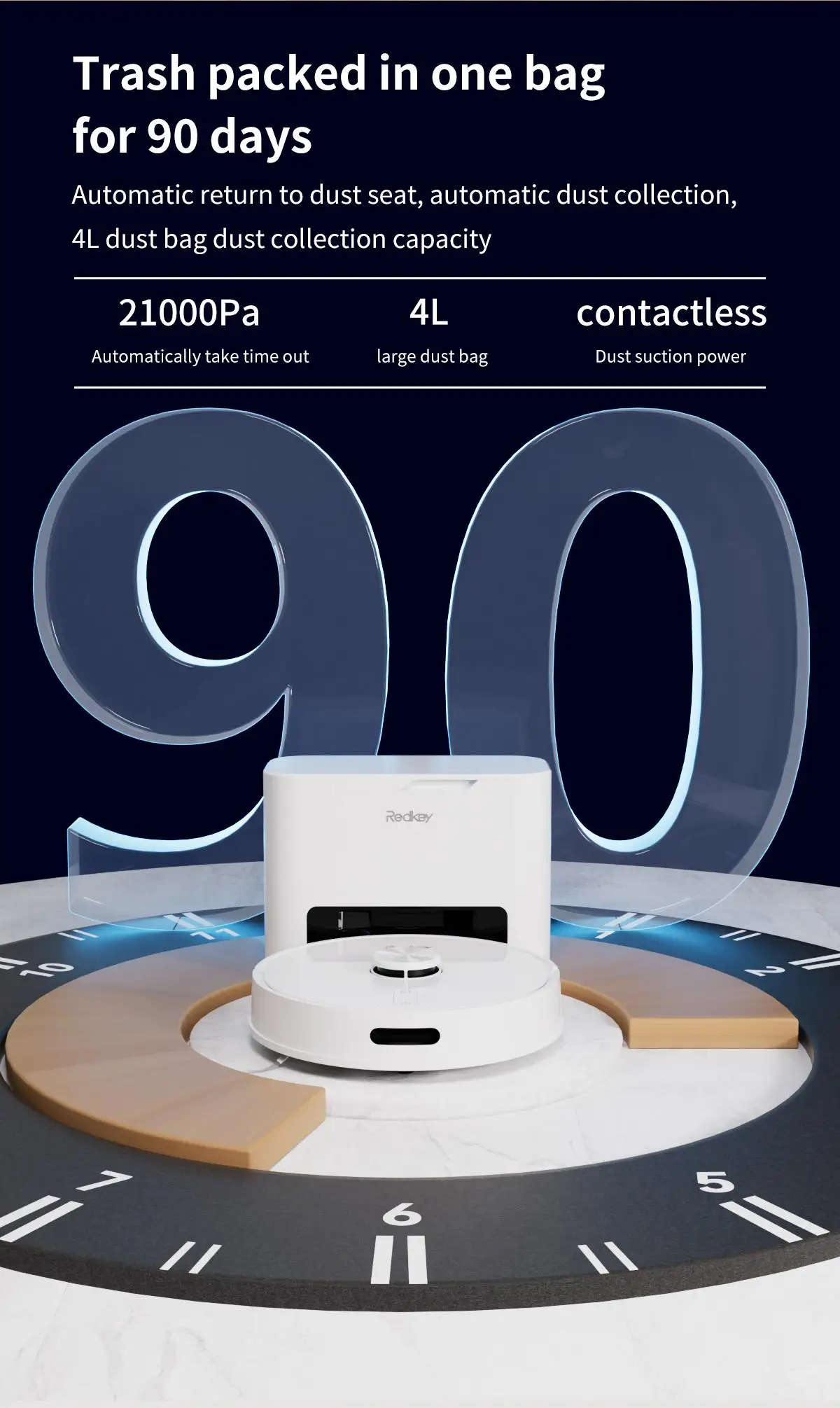 Redroad Cleaning Robot Mobile App Control Smart Home Appliances Wet And Dry Vacuum Cleaner R10 Broom_voghion.com