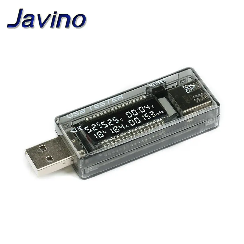 Digital USB Voltmeter and Ammeter with LCD Display - Power and Battery Capacity Tester