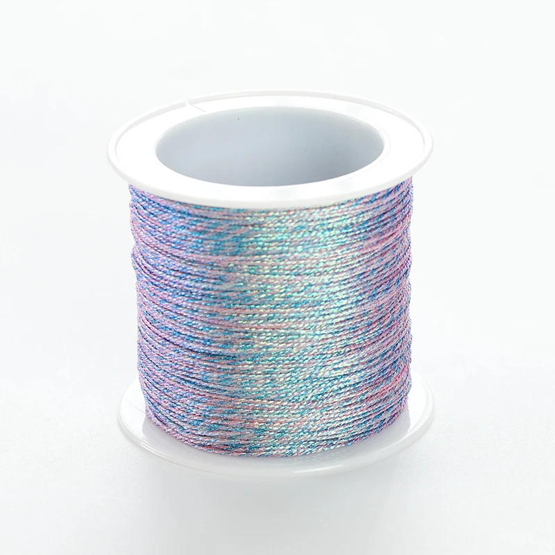 50 m/0,4 mm bunte Goldlinie Schnurfaden handgewebtes Seil Schnurfaden für Halskette Armband DIY Schmuck handgefertigtes Material – Detail 12