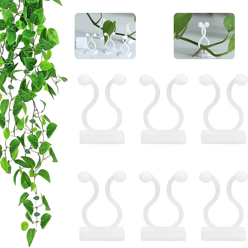 10/30/50pcs/Bag Plant Vine Climbing Clip Invisible Wall Self-adhesive Fixator Garden Plant Vine Climbing Fixed Support