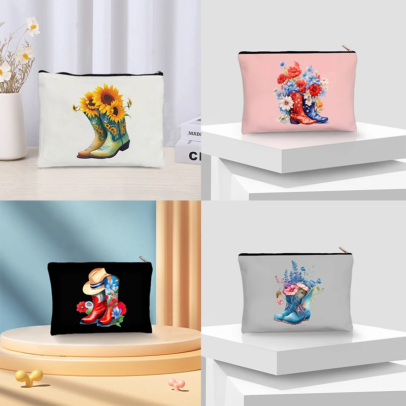 

Cartoon Boot Pattern Cosmetic Bag Women Travel Necessity Aesthetics Makeup Bags Makeup Case Storage Perfume Lipstick Clutch