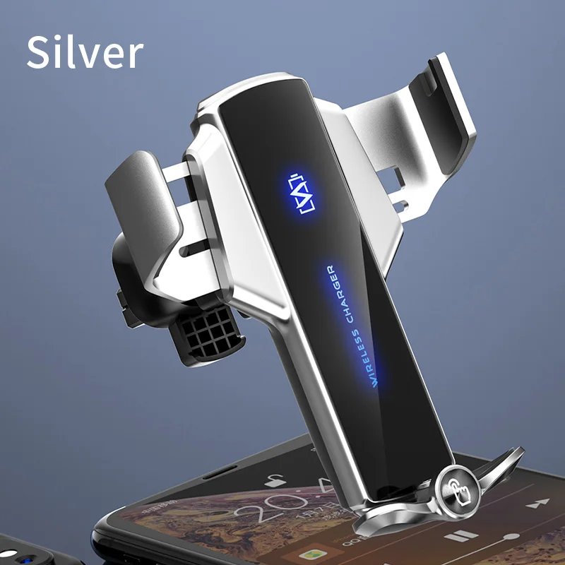 

Магнитное автомобильное беспроводное зарядное устройство Q12, 15 Вт, умный электрический держатель телефона с блокировкой для iphone 13/12/11/X/XS Huawei P30/40 Samsung S20/21