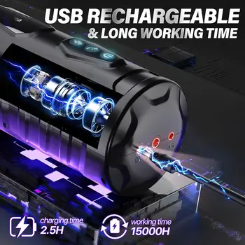 Automatic Male Masturbator Sex Toys for Men 7 Thrusting & 7 Rotating Modes Hands Free Pocket Pussy Sex Machine Electric Penis Pu