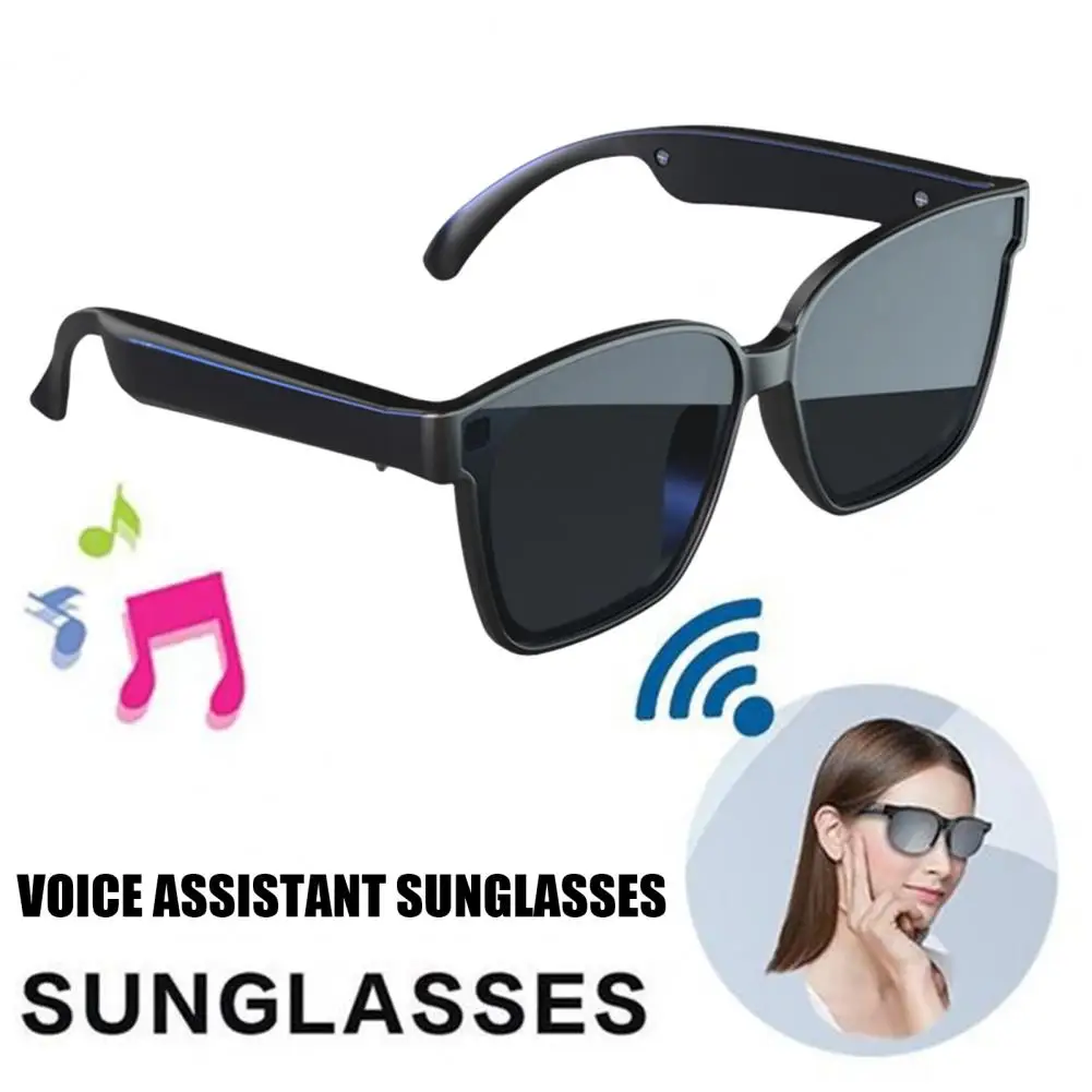 Voice Sunglasses Touch Control Sunglasses Sunglasses with Bluetooth Audio Voice Control Uv Protection for Rechargeable