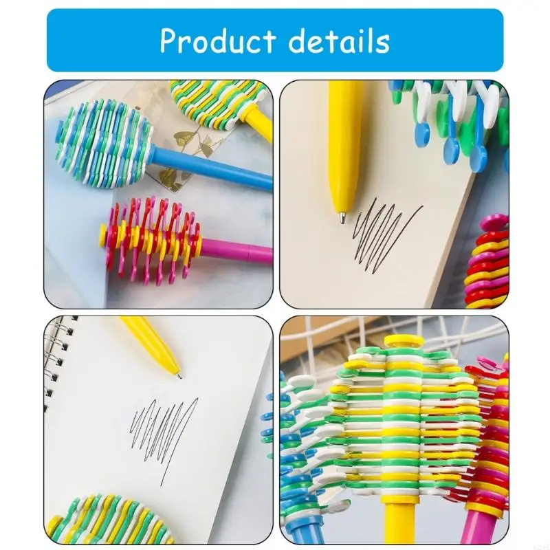 Fun Spinner Ballpoint Pen Decompression Ballpoint Pen Write Smoothly 6Pcs U2JE For Kid Student Mental Worker Stress Relief