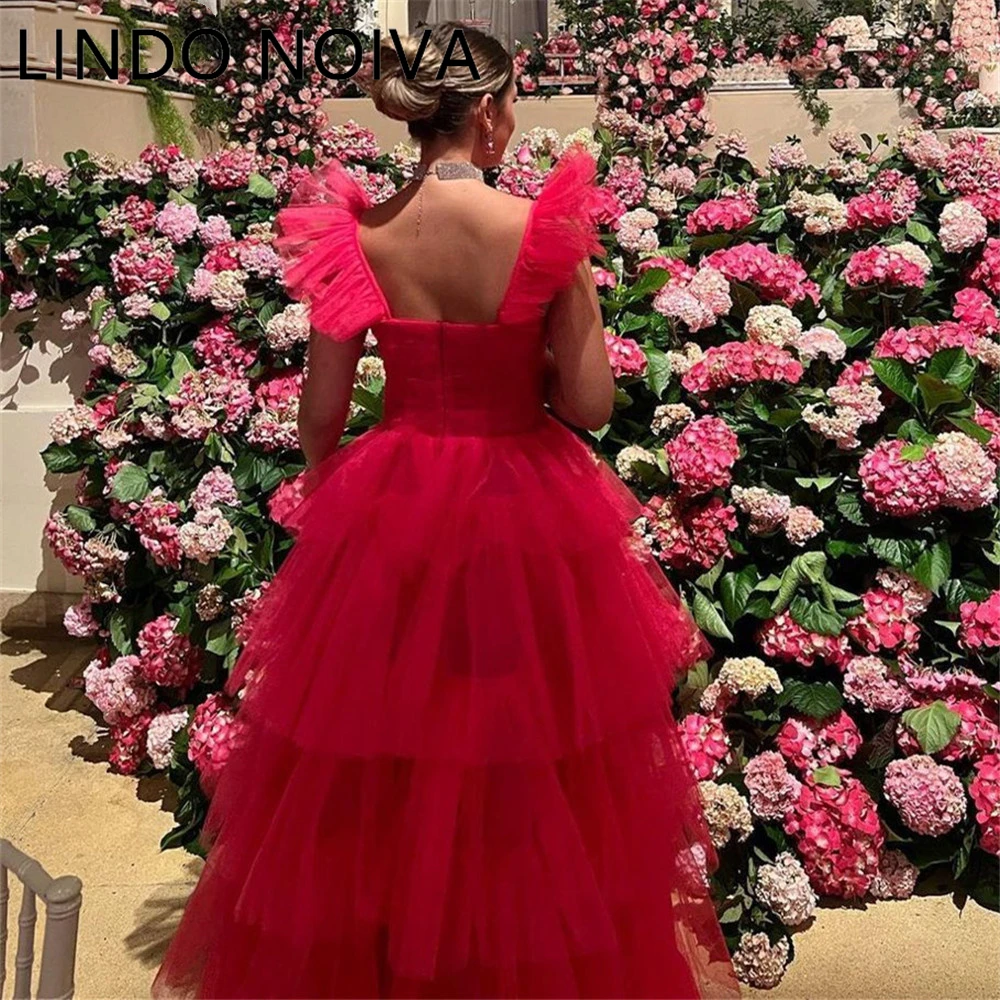 

Princess Pink Prom Dress Sweet Multi-layer Evening Dress Sweetheart Floor Lengths فستان سهرة Short Sleeve Party Dresses