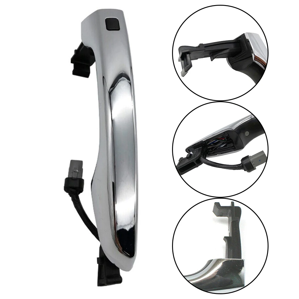 

Car Outside Door Handle Chrome Door Handle Front Key Handle Reliable Installation Right Simple Elantra AD 2017-2020