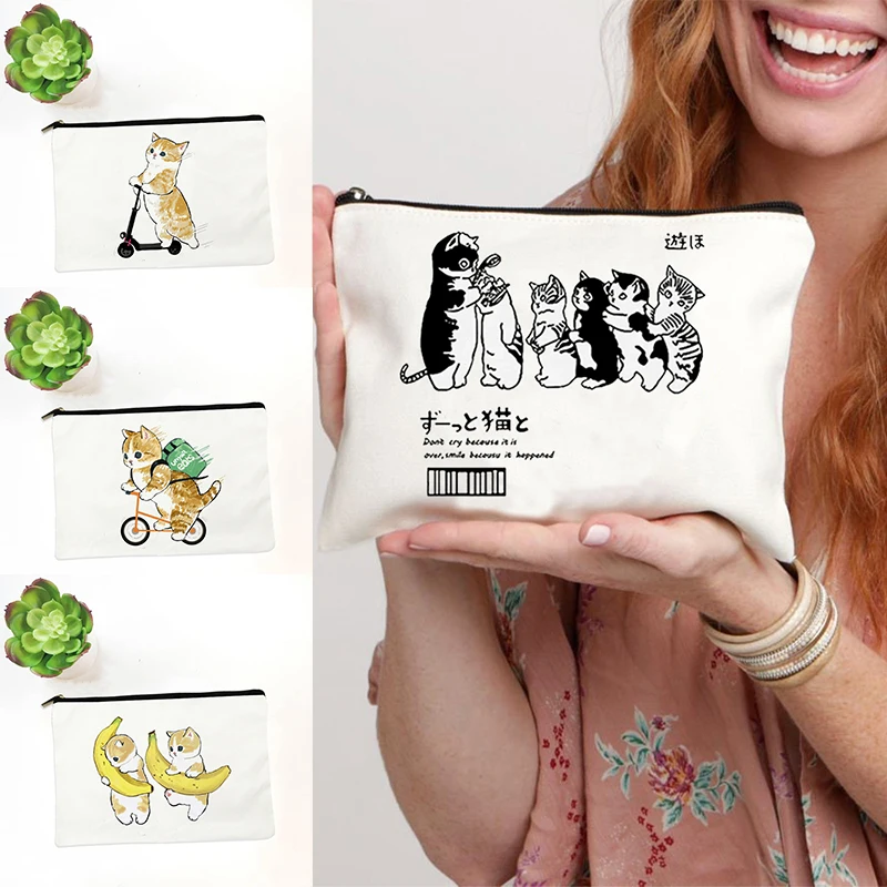 

Kawaii Cat Anime Toilet Makeup Bag School Pencil Case Stationery Storage Organizer Baby Toiletry Pouch Chidren Travel Small Bags